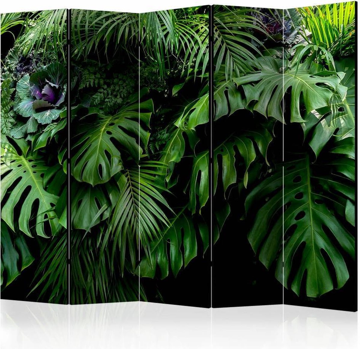 Vouwscherm / Kamerscherm - Regenwoud 225x172cm, gemonteerd geleverd, dubbelzijdig geprint