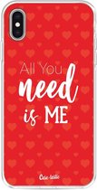 Casetastic Apple iPhone XS Max Hoesje - Softcover Hoesje met Design - All you need is me Print