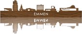 Skyline Emmen Notenhout - 120 cm - Woondecoratie design - Wanddecoratie - WoodWideCities