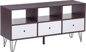 Beliani FOSTON - TV-meubel - donkere houtkleur - MDF