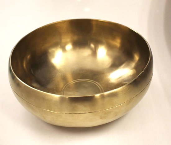 Klankschaal Shanti Handgehamerd Goudkleurig 13-15 cm 500-600 g