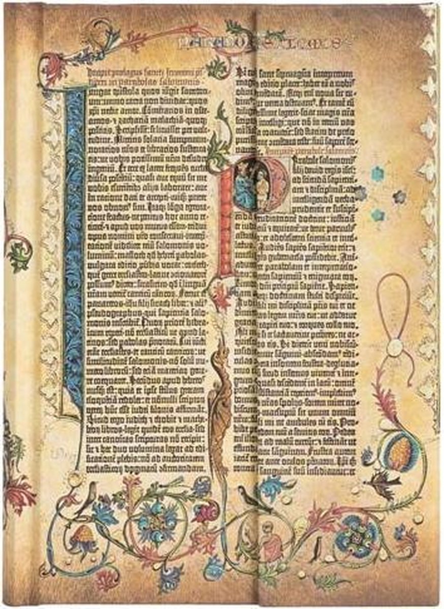 Paperblanks notitieboek midi lijn gutenberg bible parabole
