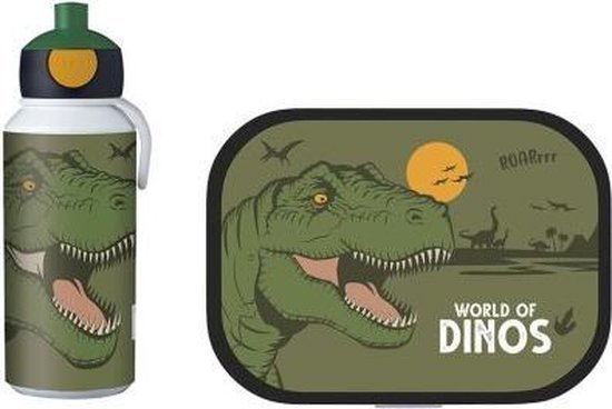 Mepal - Campus lunchset - Pop-up drinkfles + bento lunchbox - Dino
