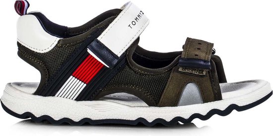 Tommy Hilfiger Velcro sandale garçon 30740 Vert militaire | bol.com