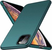 Ultra thin case geschikt voor Apple iPhone 11 Pro Max - groen + glazen screen protector