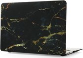 Macbook Hoes Case voor Macbook Air 13 inch (modellen t/m 2017) A1369/A1466 - Laptop Cover - Marmer Zwart Goud