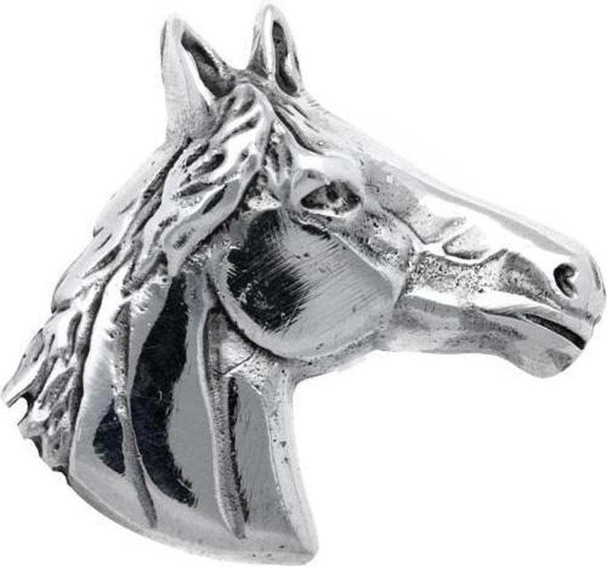 Zilveren Paardenhoofd groot kettinghanger