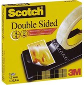 Scotch® Dubbelzijdige Tape, Zonder Schutlaag, 12 mm x 33 m