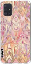 Casetastic Samsung Galaxy A51 (2020) Hoesje - Softcover Hoesje met Design - Coral and Amethyst Art Print