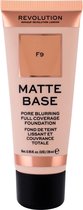 Makeup Revolution Matte Base Pore Blurring Full Coverage Foundation - F9