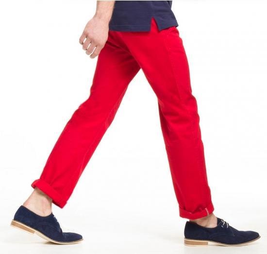 bol.com | Rode katoenen lange broek heren 32-34