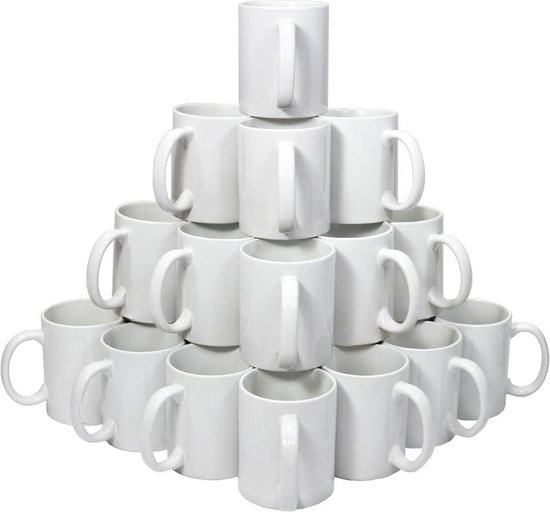 72 tasses à sublimation blanches avec boîtes vierges | bol.com