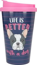 Depesche Drinkbeker To-Go Life is Better with a Dog