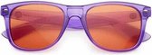 Freaky Glasses® - deluxe spacebril amber - festival bril - dames en heren - transparant paars