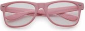 Freaky Glasses® - nerdbril - bril zonder sterkte - retrobril - nepbril - roze