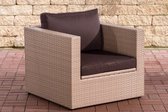 CLP Tibera - Fauteuil - 1,25 mm Polyrotan zand aardsbruin