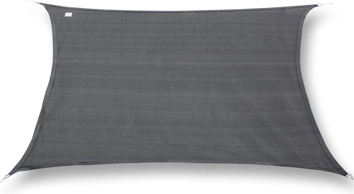 hanSe Schaduwdoek Rechthoek Waterdicht 4x5 m - zonnedoek - Grijs