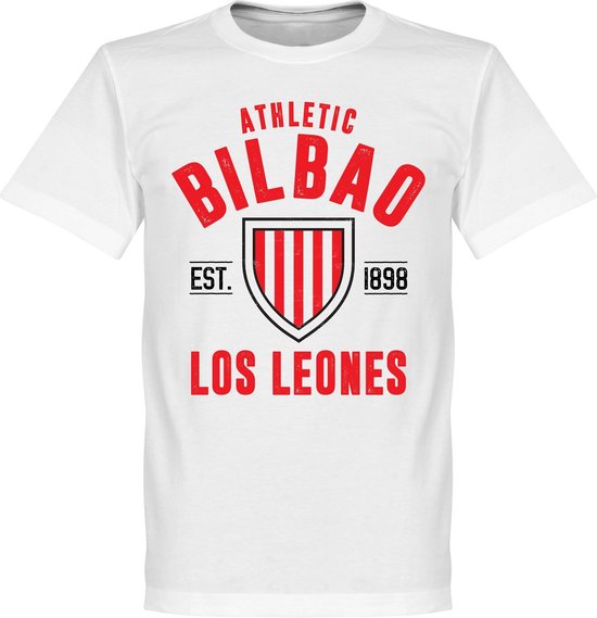 Athletic Bilbao Established T-Shirt - Wit - XXXXL