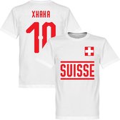 Zwitserland Xhaka 10 Team T-Shirt - Wit - XXXL