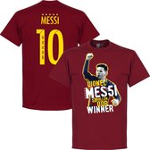 Messi 5 Times Ballon D'Or Winner T-Shirt - XL