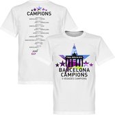 Barcelona 5 Star Road To Victory T-Shirt 2015 - 5XL