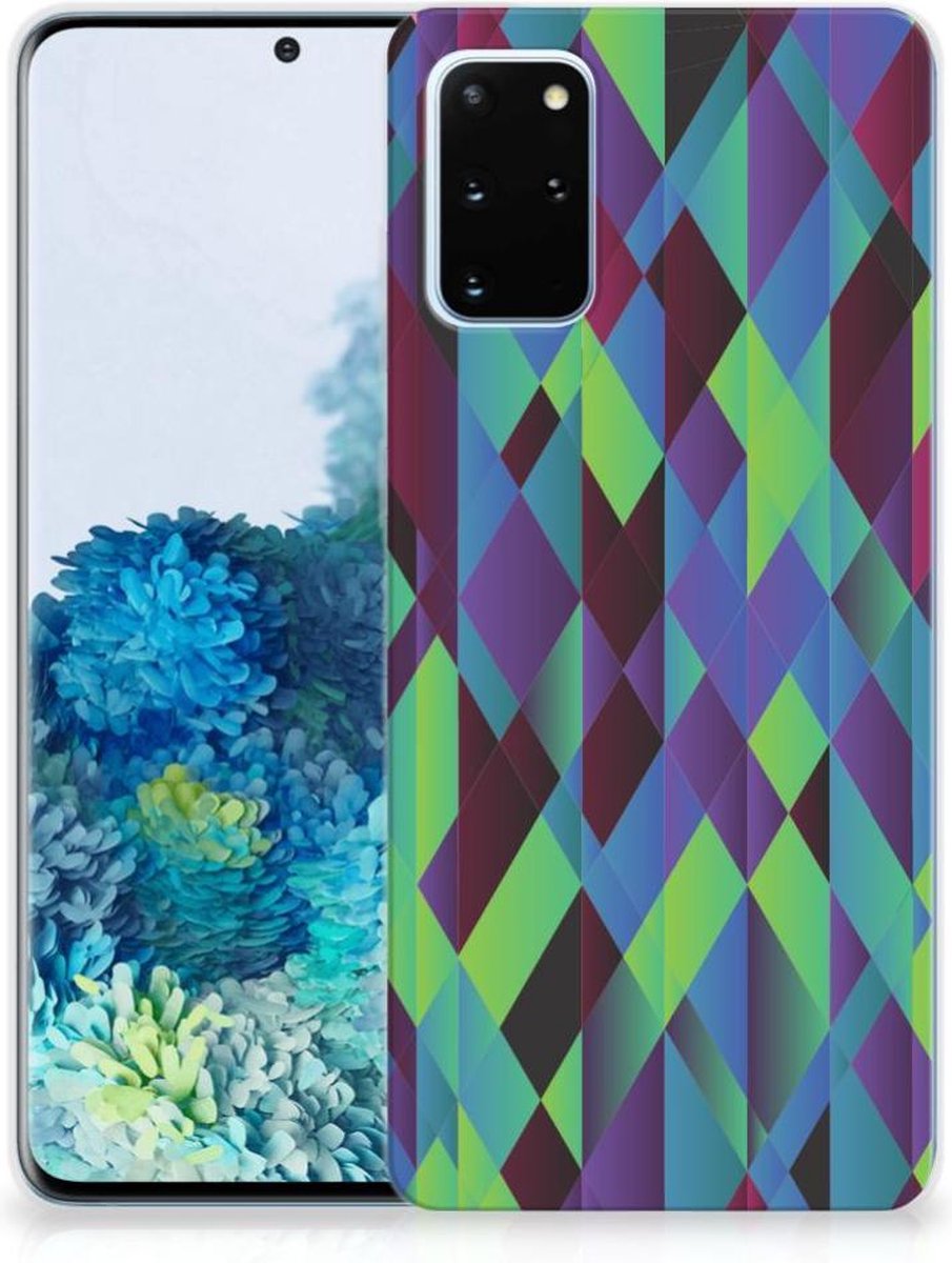 Samsung Galaxy S20 Plus TPU Hoesje Abstract Green Blue