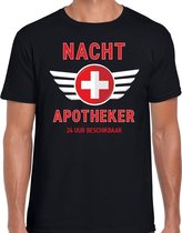 Nacht apotheker drugs verkleed t-shirt zwart voor heren 2XL