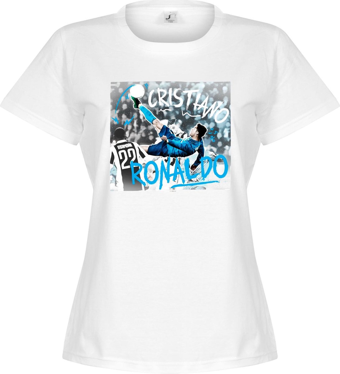 1092x1200.jpg Ronaldo Bicycle Kick Dames T-Shirt - M - Afbeelding 1