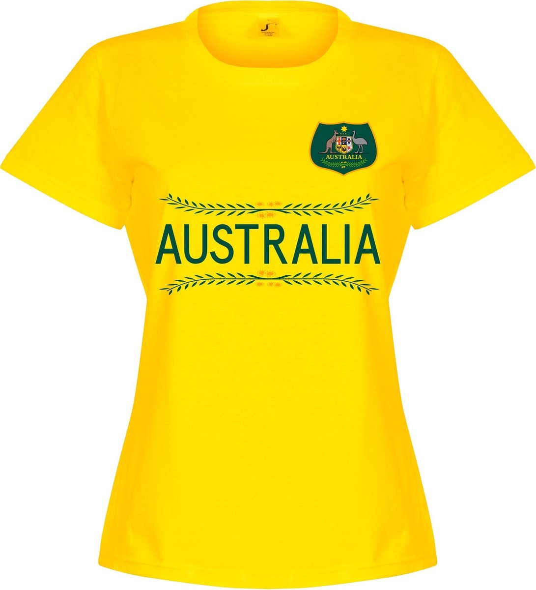 1091x1200.jpg Australië Dames Team T-Shirt - Geel - S - Afbeelding 1