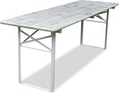 Biertafel 220 x 70cm | Premium - White wash | White wash | Wit onderstel