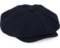 Beechfield Bakkerspet - donkerblauw - flatcap voor volwassenen - Modieuze pet S/M