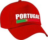 Casquette de supporters du Portugal rouge garçons et filles - Chapeaux enfants - Casquette de baseball des pays du Portugal - Accessoire supporter