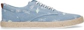 Sacha - Heren - Blauwe veterschoenen met cactussen - Maat 45