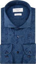 Profuomo Sky Blue Slim fit Knitted Overhemd Heren lange mouw