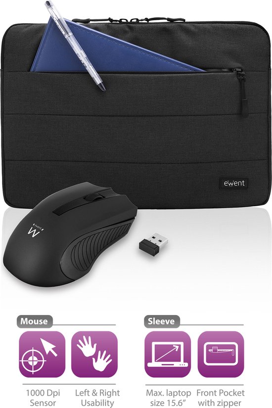 ACT Connectivity Suburb Laptop Sleeve 14,1 Zwart