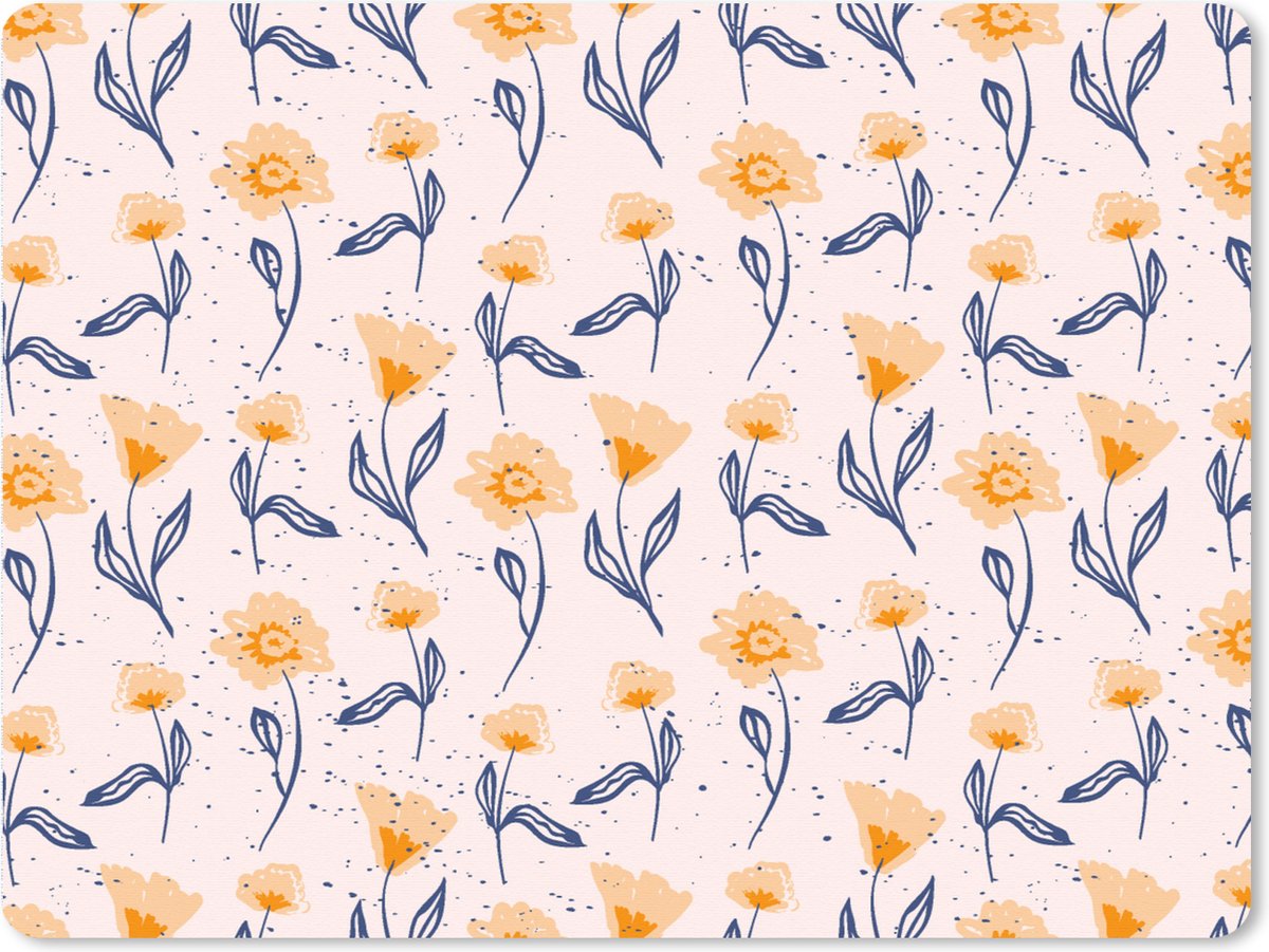 Muismat XXL 80x60 cm - Bureau onderlegger - Bureau mat Bloemen - Patronen - Zomer - Bureaumat - Gaming mousepad xl - Bureaulegger groot - Computer deskmat