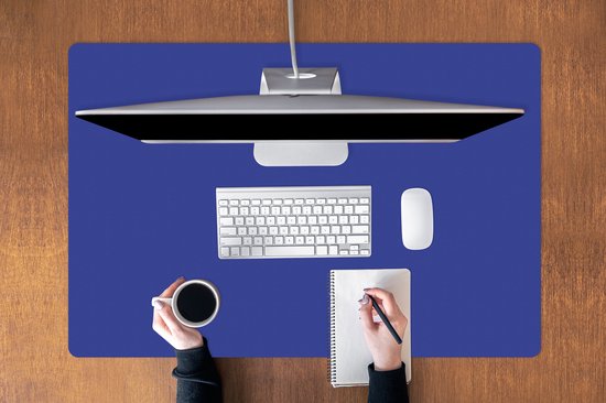 Mouse pad xxl - Tapis de souris Jeux - Blauw - Uni - Tapis de souris Gaming - Tapis de souris - 120x80 cm - Sous-main