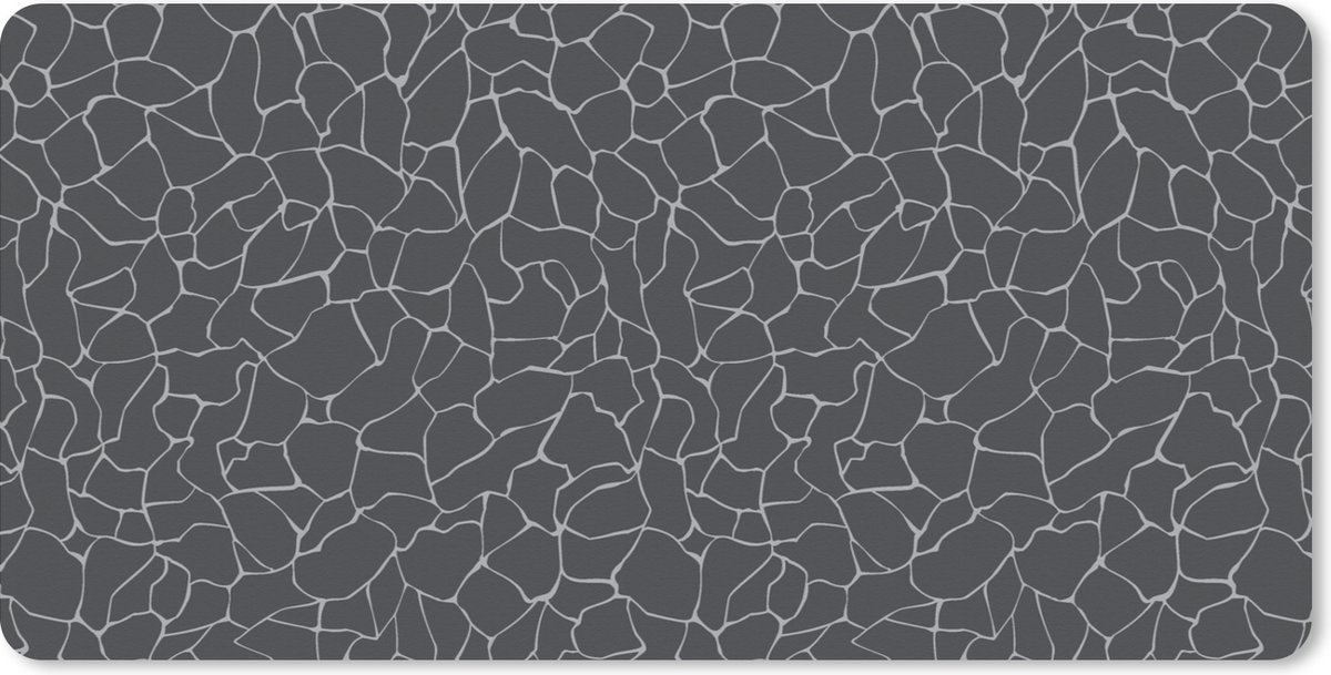 Muismat XXL 100x50 cm - Bureau onderlegger - Bureau mat Design - Geometrie - Zwart - Bureaumat - Gaming mousepad xl - Bureaulegger groot - Computer deskmat