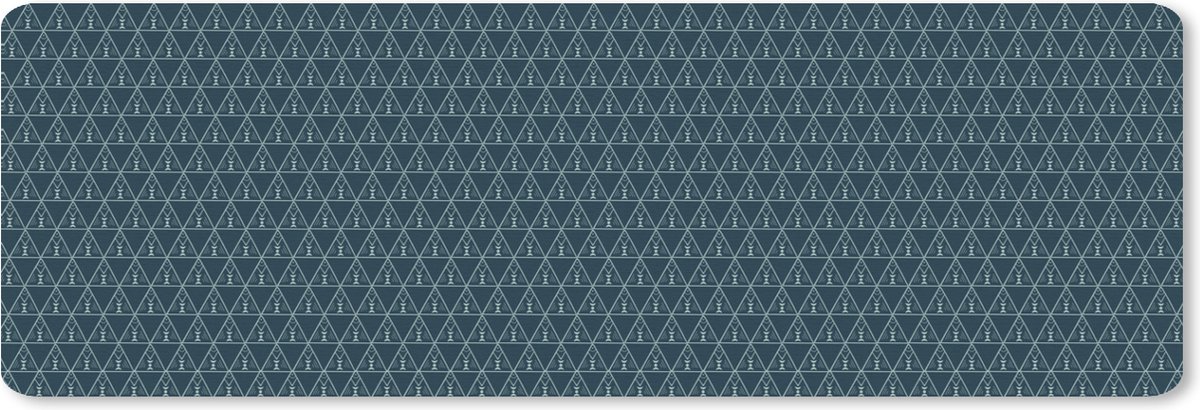 Muismat XXL 90x30 cm - Bureau onderlegger - Bureau mat Patronen - Boho - Blauw - Bureaumat - Gaming mousepad xl - Bureaulegger groot - Computer deskmat