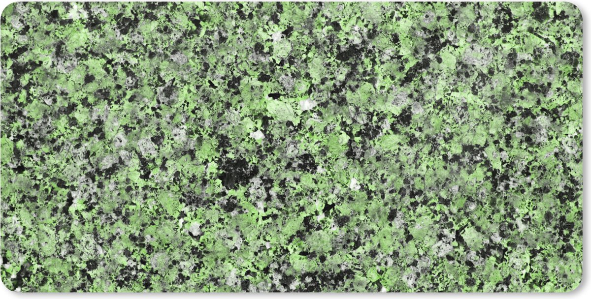 Muismat XXL 120x60 cm - Bureau onderlegger - Bureau mat Graniet - Groen - Zwart - Kristallen - Bureaumat - Gaming mousepad xl - Bureaulegger groot - Computer deskmat