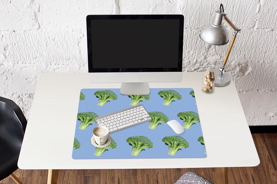 Tapis de souris XXL - Sous-main - Tapis de bureau - Légumes - Brocoli - Motifs - 80x60 cm - Tapis de souris XXL