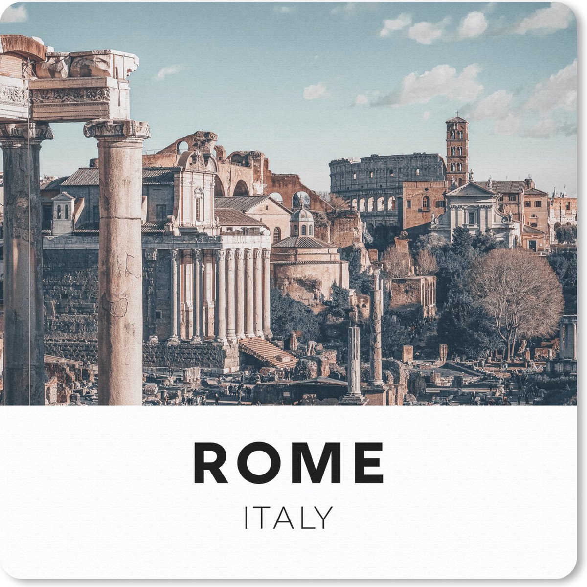 Muismat 20x20 cm - Mousepad Rome - Italië - Architectuur - Muismatten