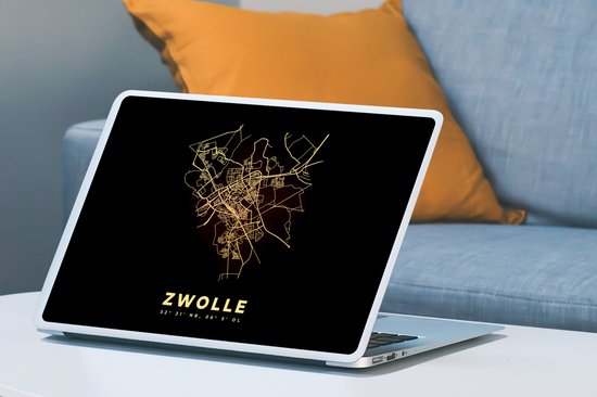 Laptop sticker - 17.3 inch - Zwolle - Stadskaart - Plattegrond - Kaart ...