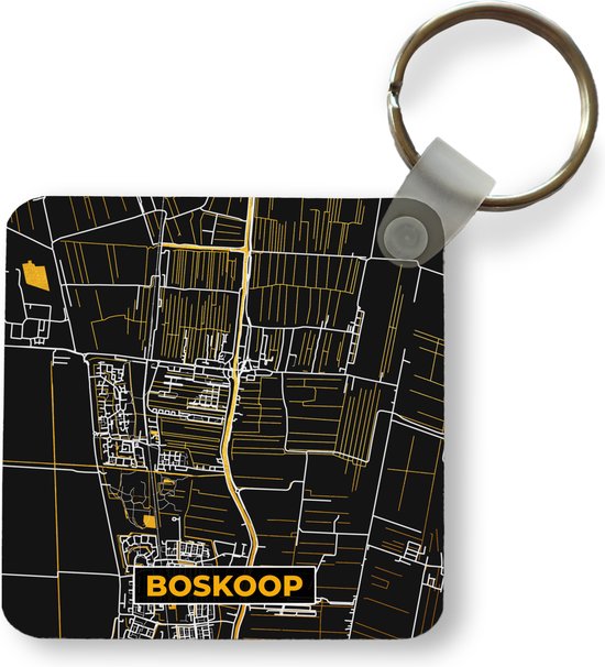 Sleutelhanger - Uitdeelcadeautjes - Plattegrond - Goud - Boskoop - Kaart - Stadskaart - Plastic