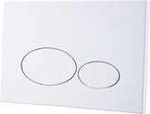 Saqu Oval bedieningspaneel mat wit voor Geberit Sigma reservoir 12cm (UP320)