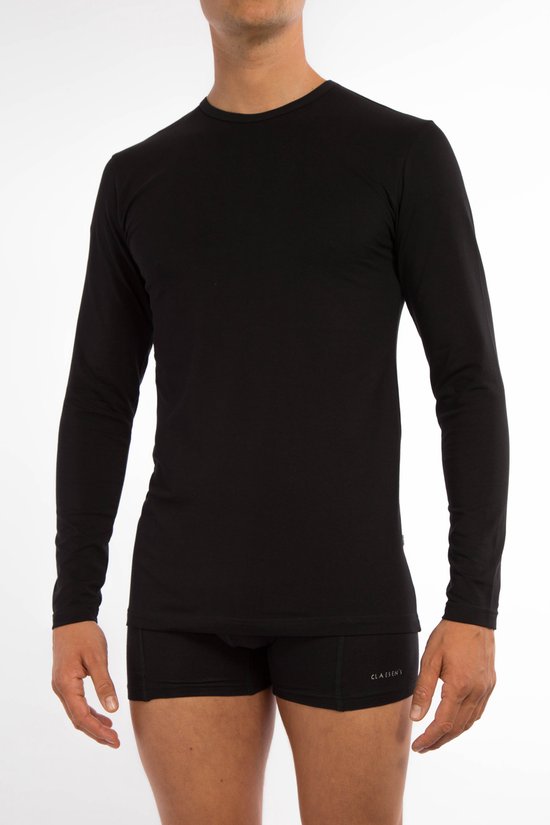 Claesen's® - Heren T Shirt Zwart Cotton/Lycra - Zwart - 95% Katoen - 5% Lycra