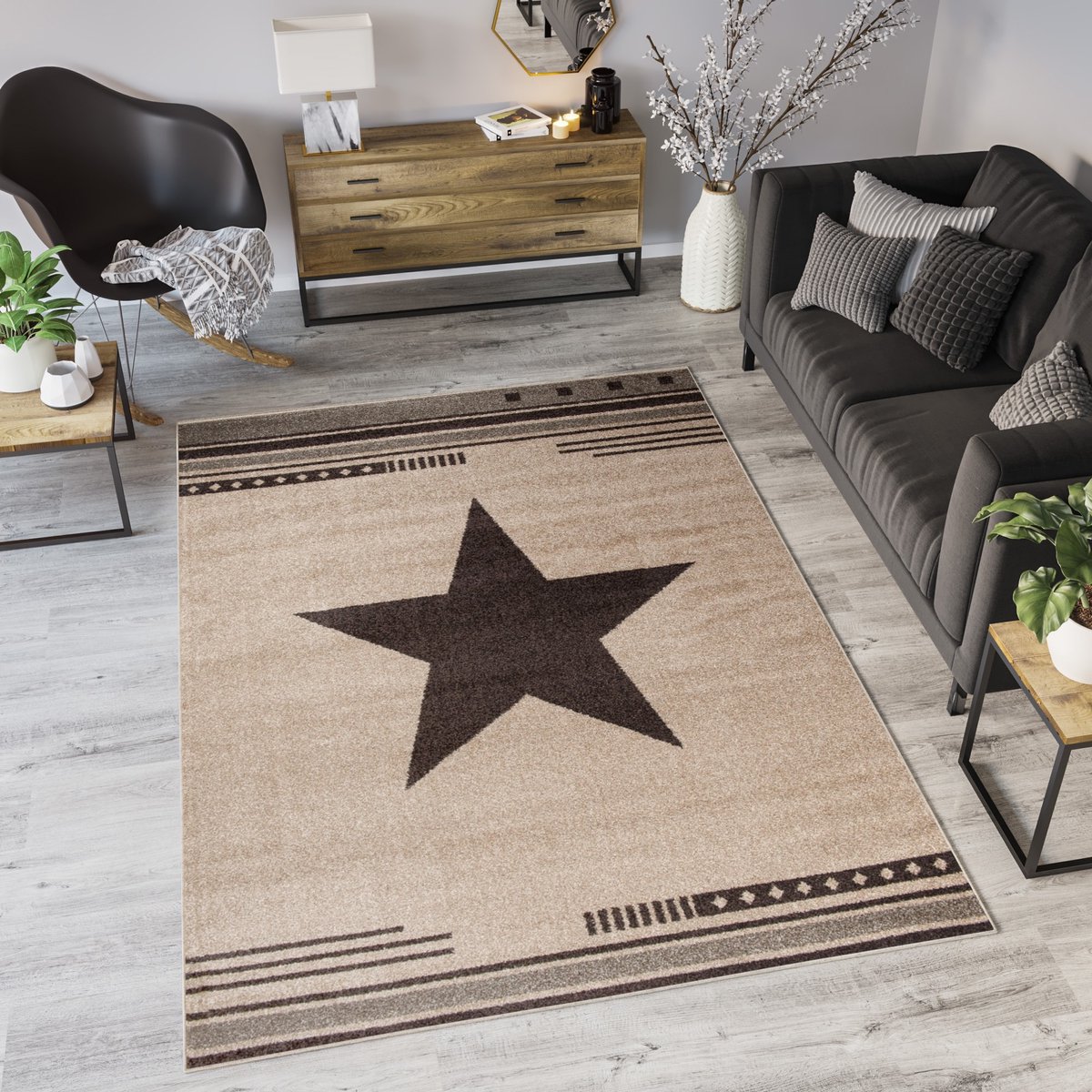 Tapiso Maroko Vloerkleed Woonkamer Rug Tapijt Maat- 120x170