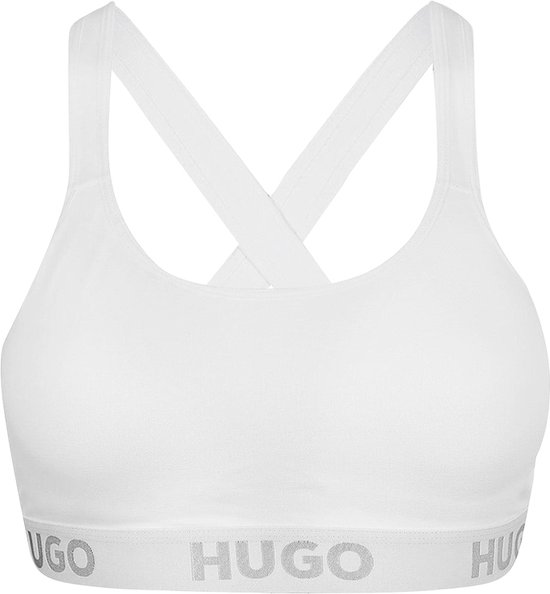 Hugo Boss bralette rembourrée logo sportif HUGO pour femme blanc - M