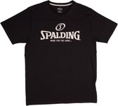 Spalding Essential Logo T-Shirt Heren - Zwart | Maat: XXL