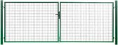 Tuinpoort - Staal - 4x1,20m - Groen - Maaswijdte 100 x 50 mm